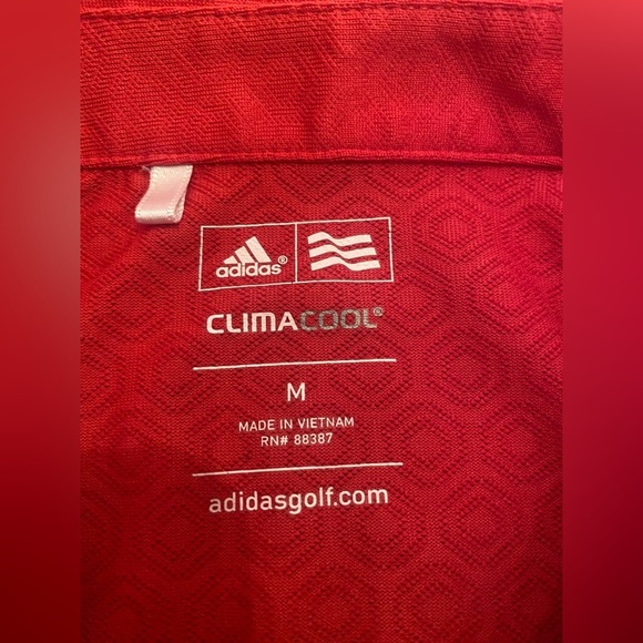 Adidas Woman’s Clima Cool Golf Shirt Red Size Medium - Picture 6 of 9